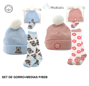 SET GORRO Y MEDIAS 7858 WAKIDS