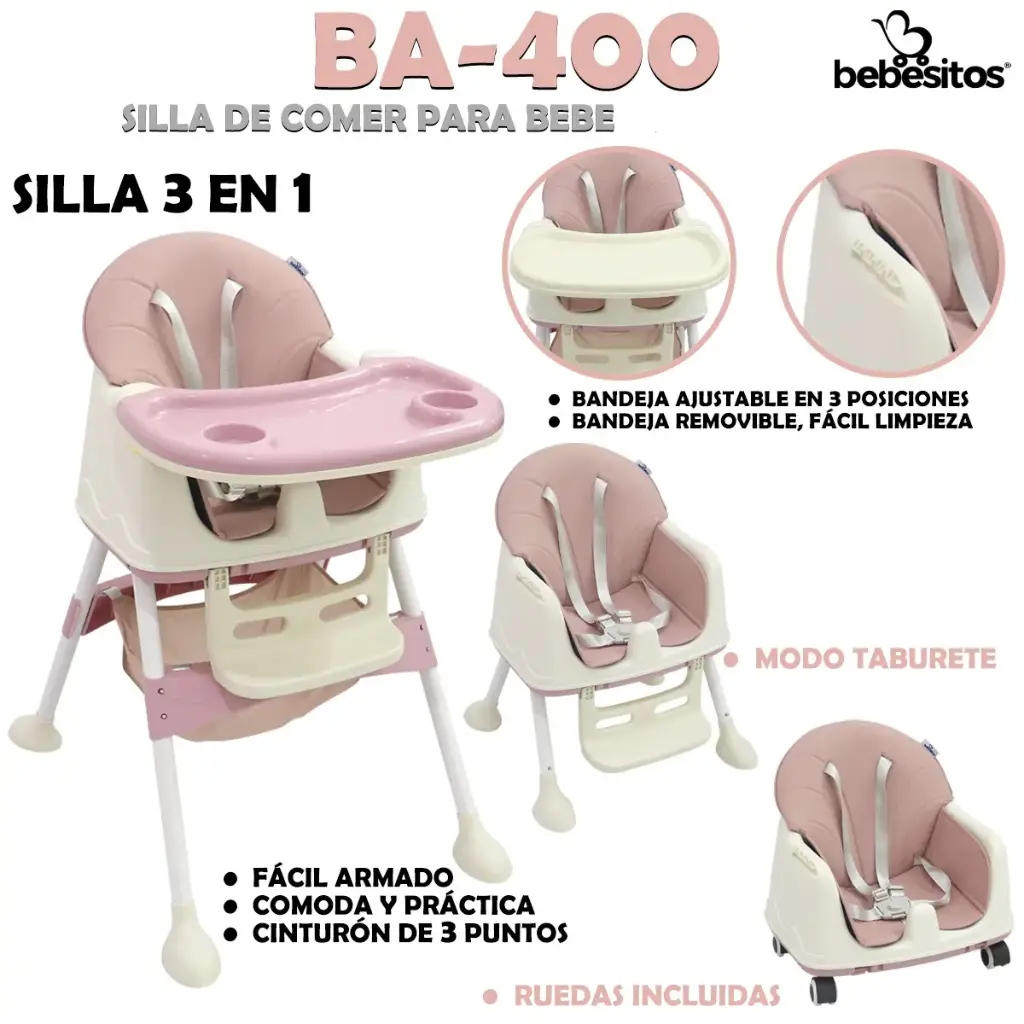 SILLA DE COMER BA4 BEBESITOS