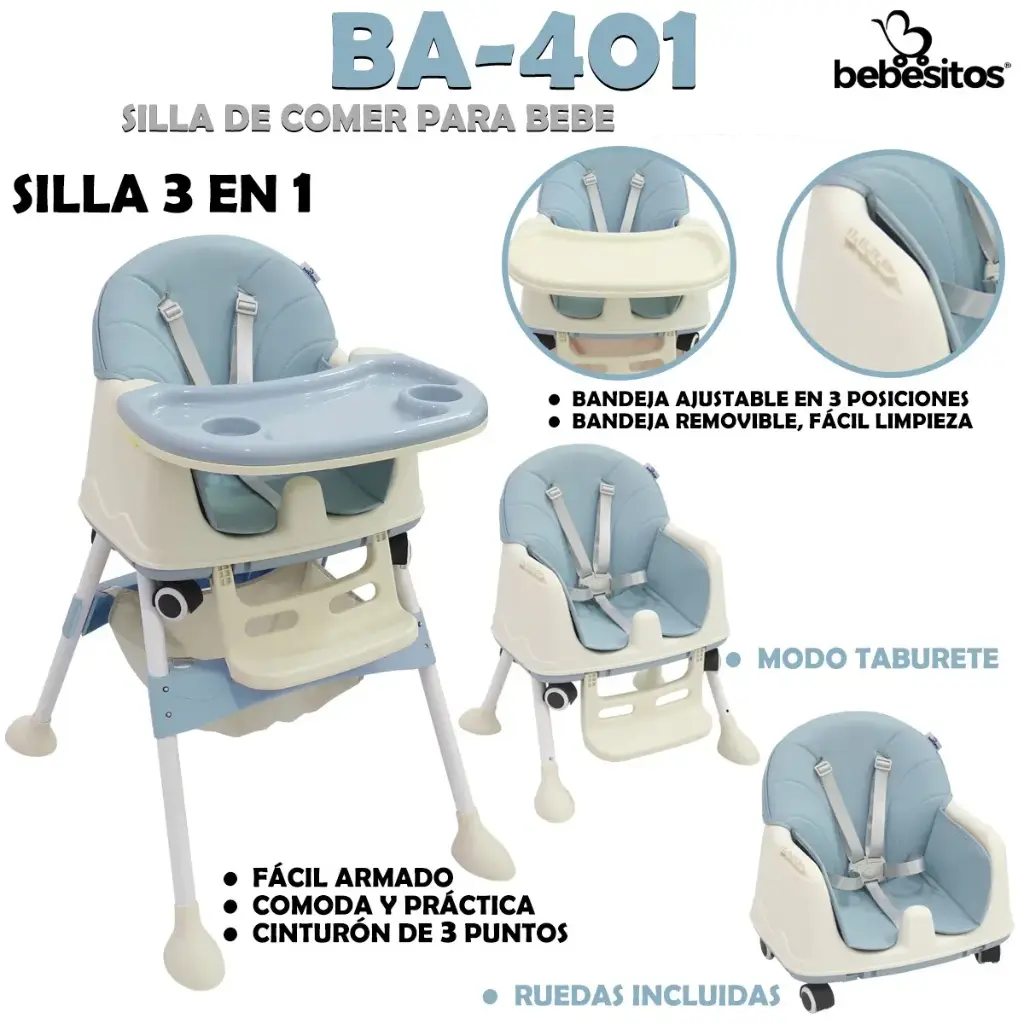 SILLA DE COMER BA4 BEBESITOS