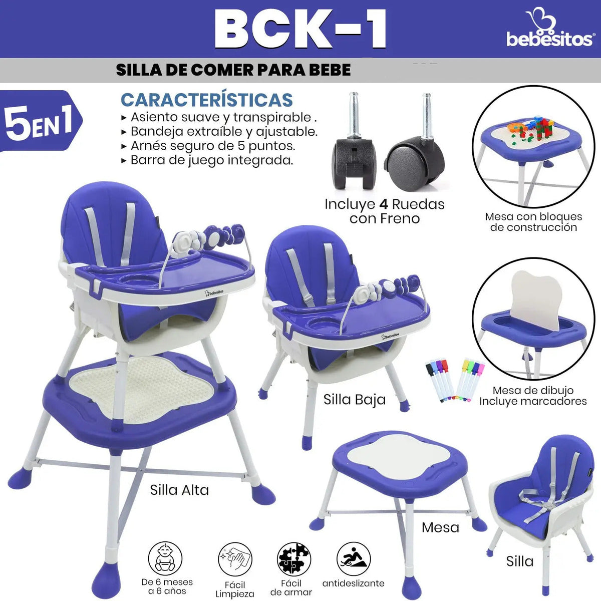 SILLA DE COMER BCK 1 BEBESITOS