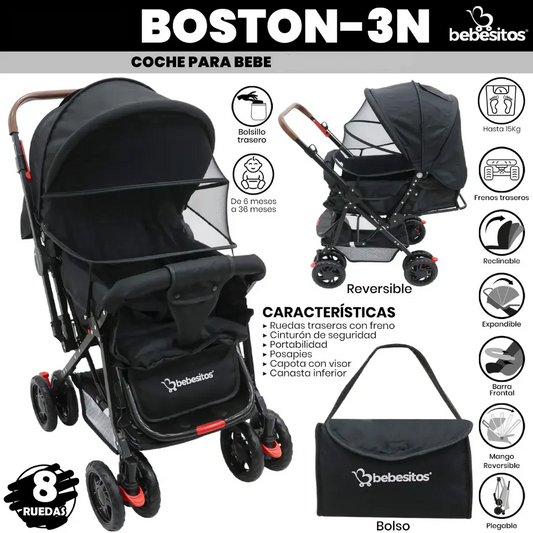 COCHE DOBLE VISTA BOSTO 1N BEBESITOS