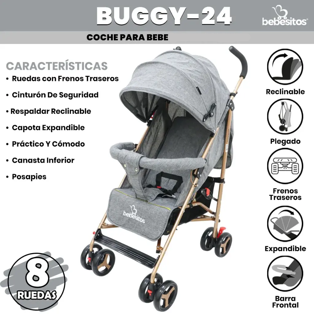 COCHE PARAGUAS BUGGY BEBESITOS