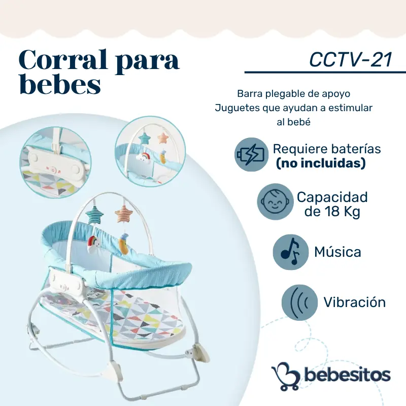 CUNA MOISES MUSICAL BEBESITOS