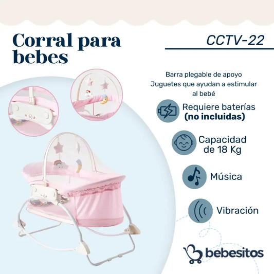 CUNA MOISES MUSICAL BEBESITOS