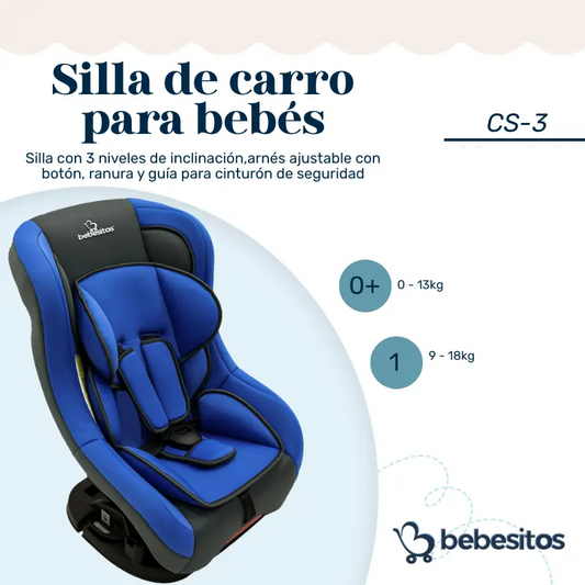 SILLA PARA CARRO CS BEBESITOS