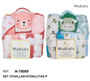 SET TOALLAS 78089 WAKIDS