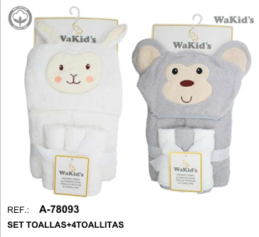 SET TOALLAS 78093 WAKIDS