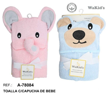 TOALLA CON CAPUCHA 78084 WAKIDS