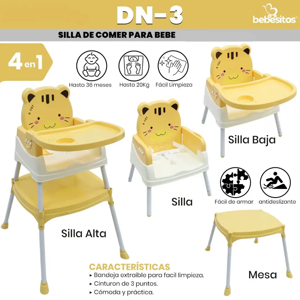 SILLA DE COMER DN BEBESITOS