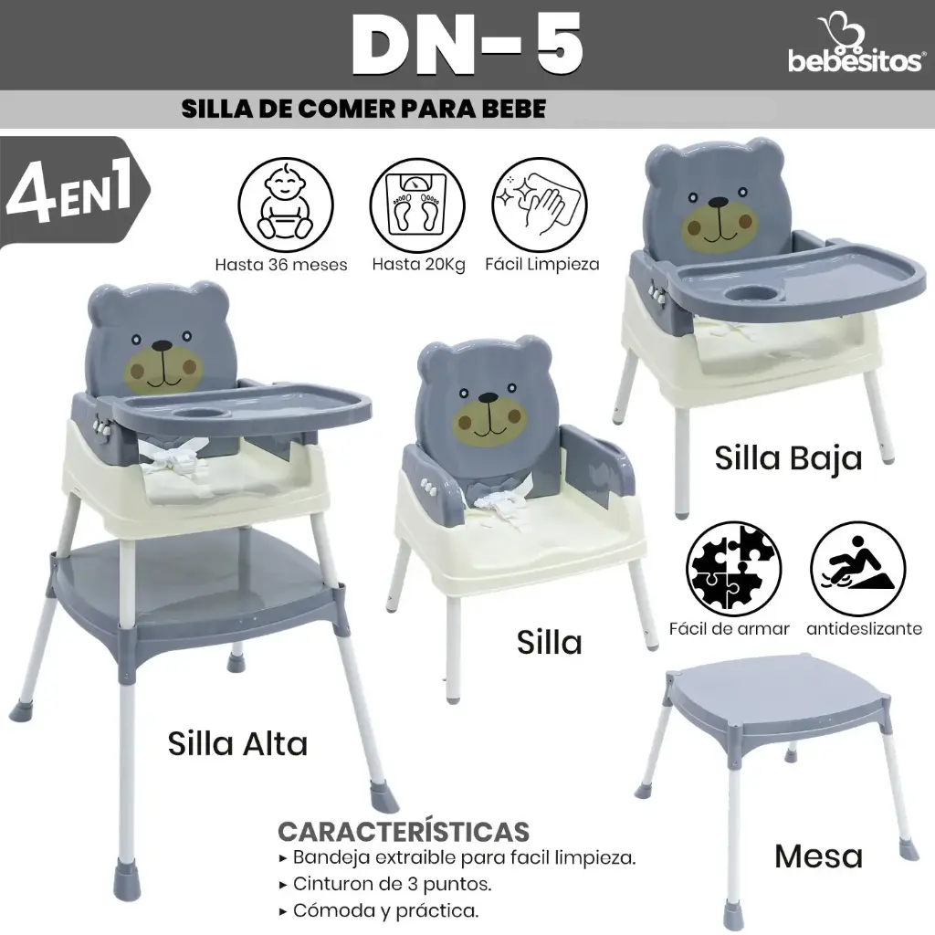 SILLA DE COMER DN BEBESITOS