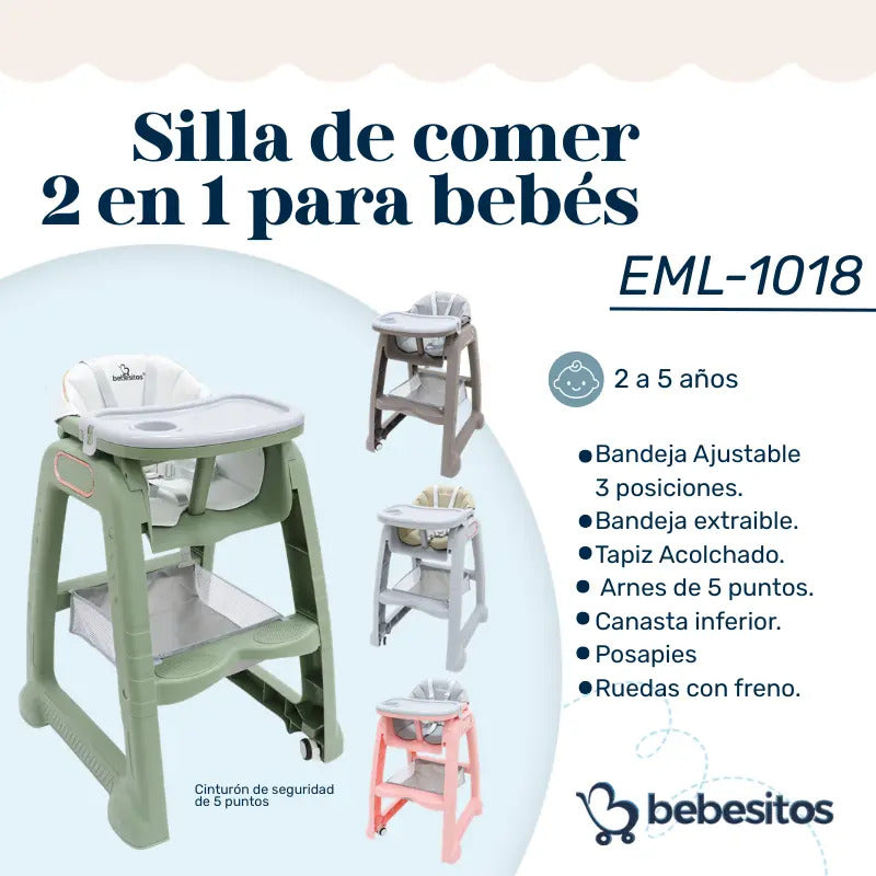 SILLA PARA COMER EML 1018 BEBESITOS