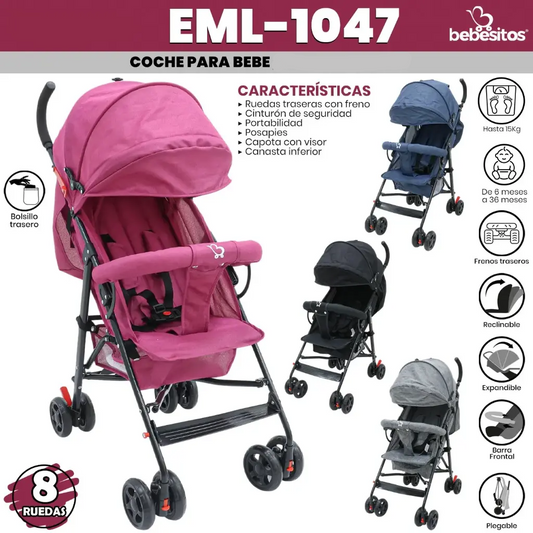COCHE PARAGUAS EML BEBESITOS