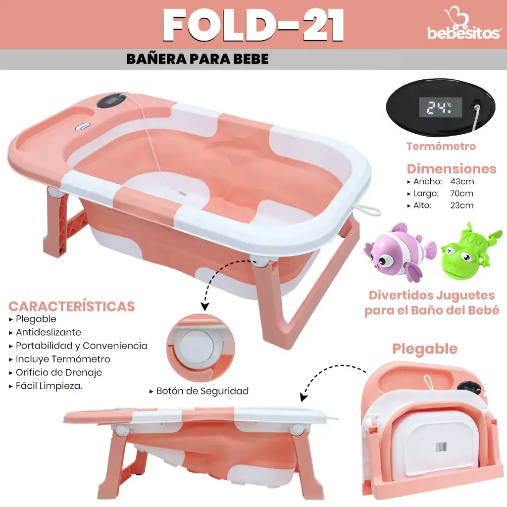 BAÑERA PLEGABLE FOLD BEBESITOS