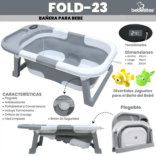 BAÑERA PLEGABLE FOLD BEBESITOS