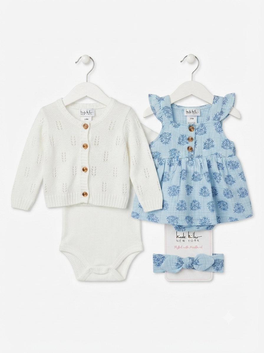 SET 4 PIEZAS BLUE TEJ NICOLE HILLER