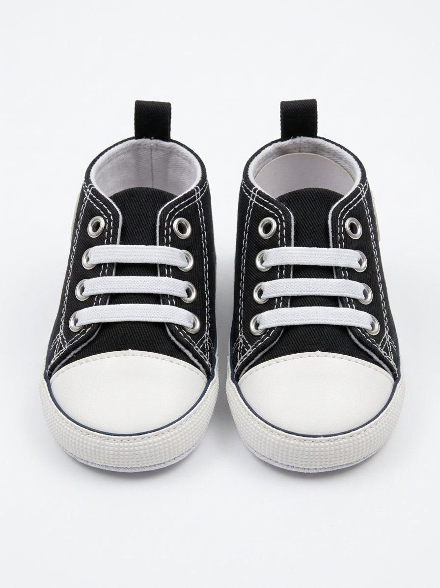ZAPATOS TIPO CONVERSE NEGRO LINEA