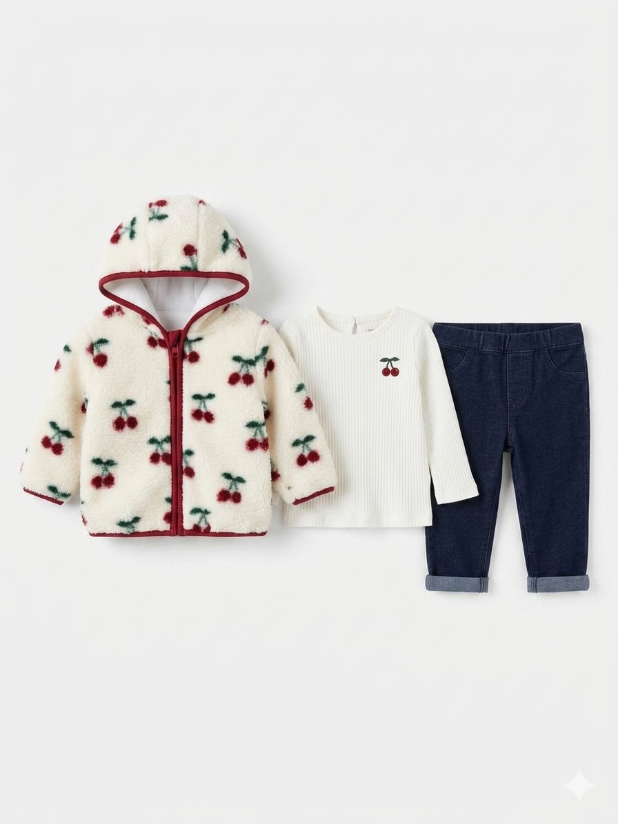 SET 3 PIEZAS CEREZA DELUXE LITTLE ME