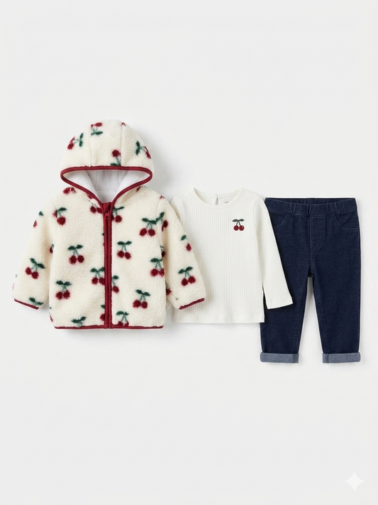 SET 3 PIEZAS CEREZA DELUXE LITTLE ME