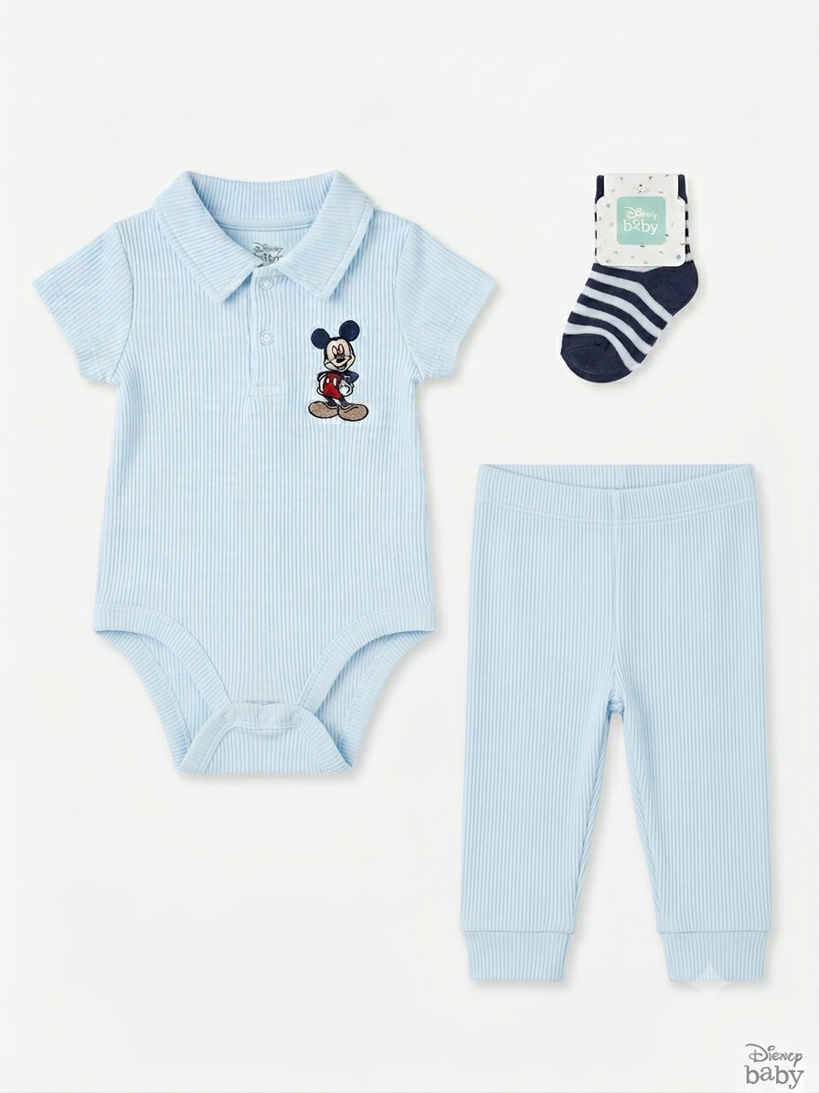 SET 3 PIEZAS MICKEY BLUE DISNEY