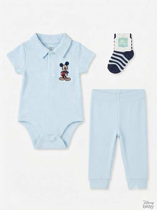 SET 3 PIEZAS MICKEY BLUE DISNEY