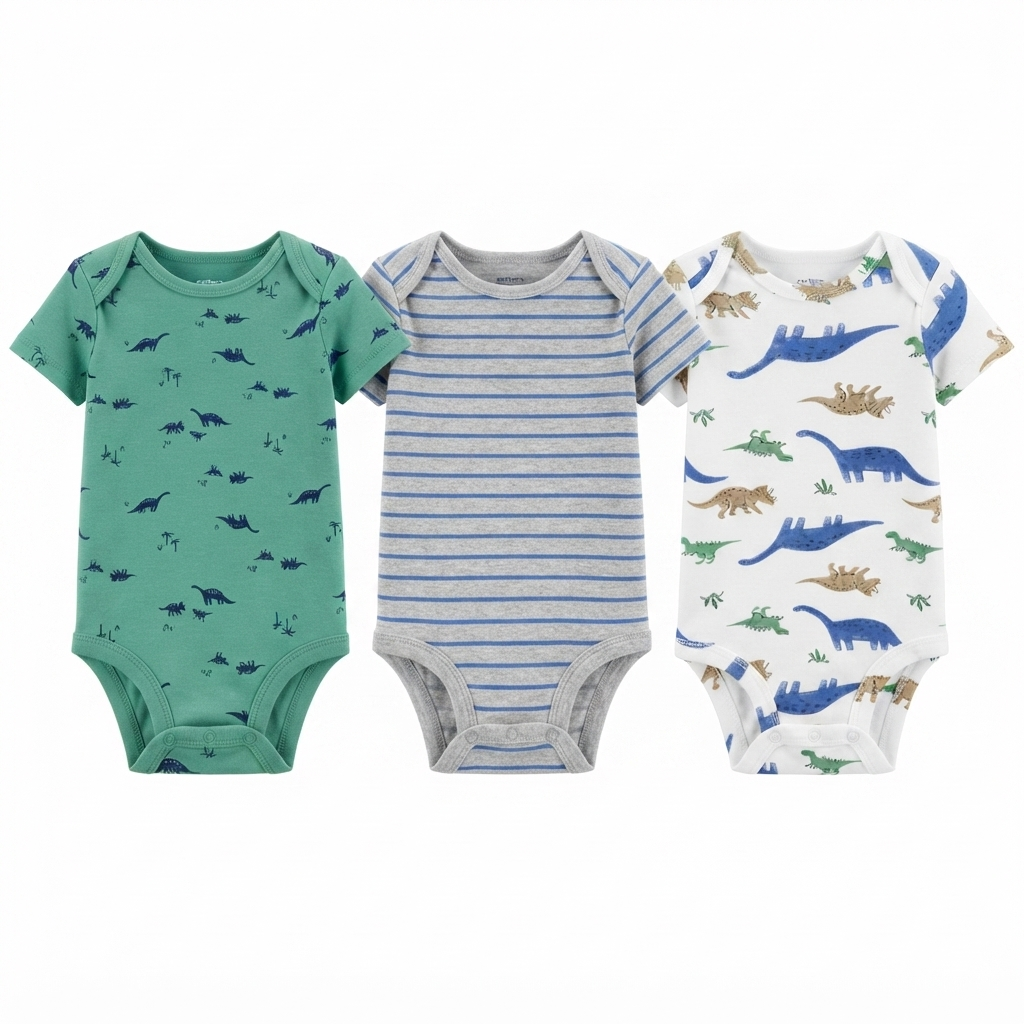 SET 3 BODYS DINO GREEN CARTERS