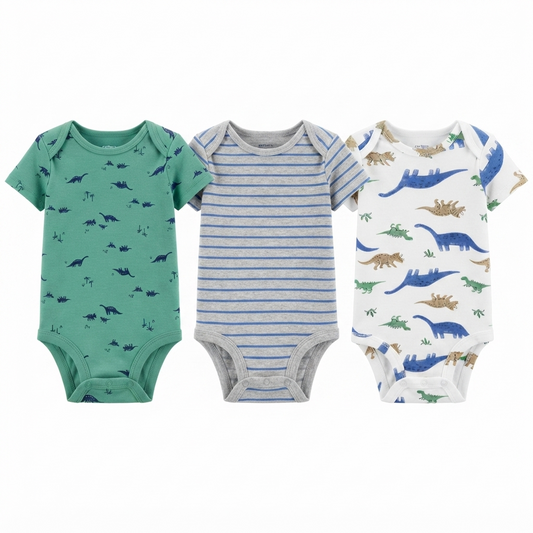SET 3 BODYS DINO GREEN CARTERS