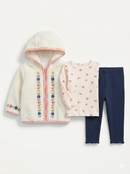 SET 3 PIEZAS FLORAL DELUXE LITTLE ME