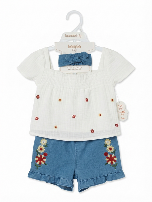 SET 3 PIEZAS FLORAL KENSIE
