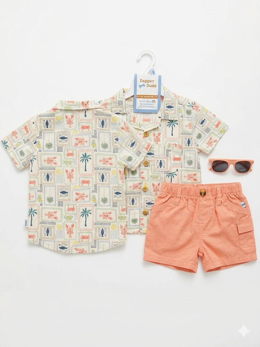 SET 3 PIEZAS FISH DAPPER DUDE