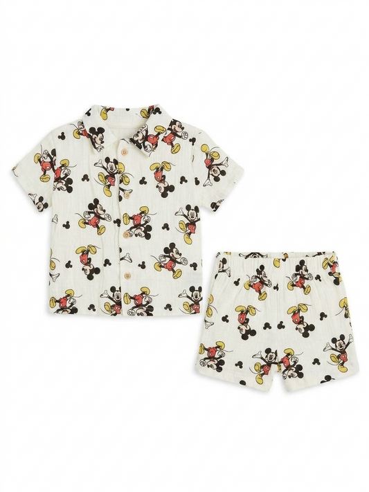SET 2 PIEZAS MICKEY CREAM DISNEY