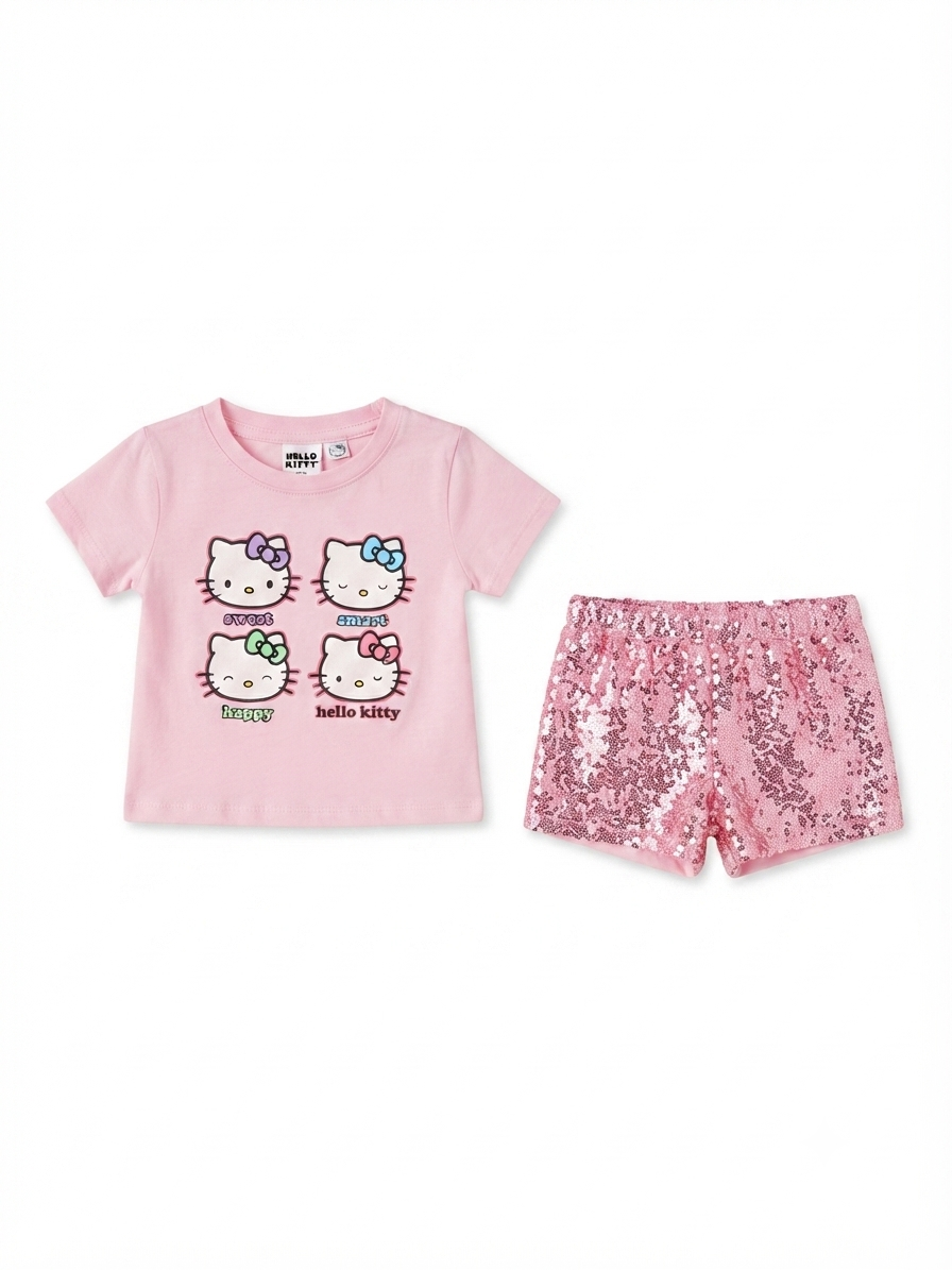 SET 2 PIEZAS BRILLANT HELLO KITTY