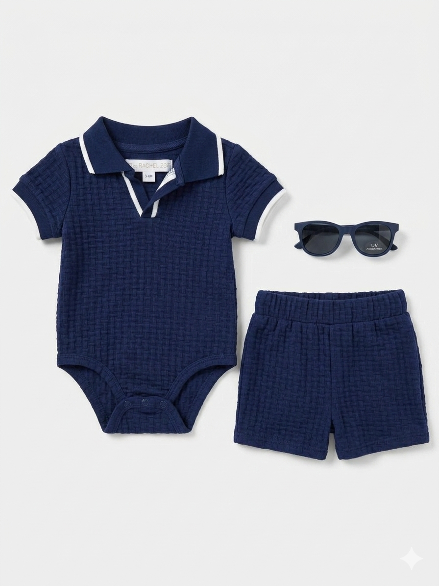 SET 3 PIEZAS AZUL MARINO RACHEL ZOE
