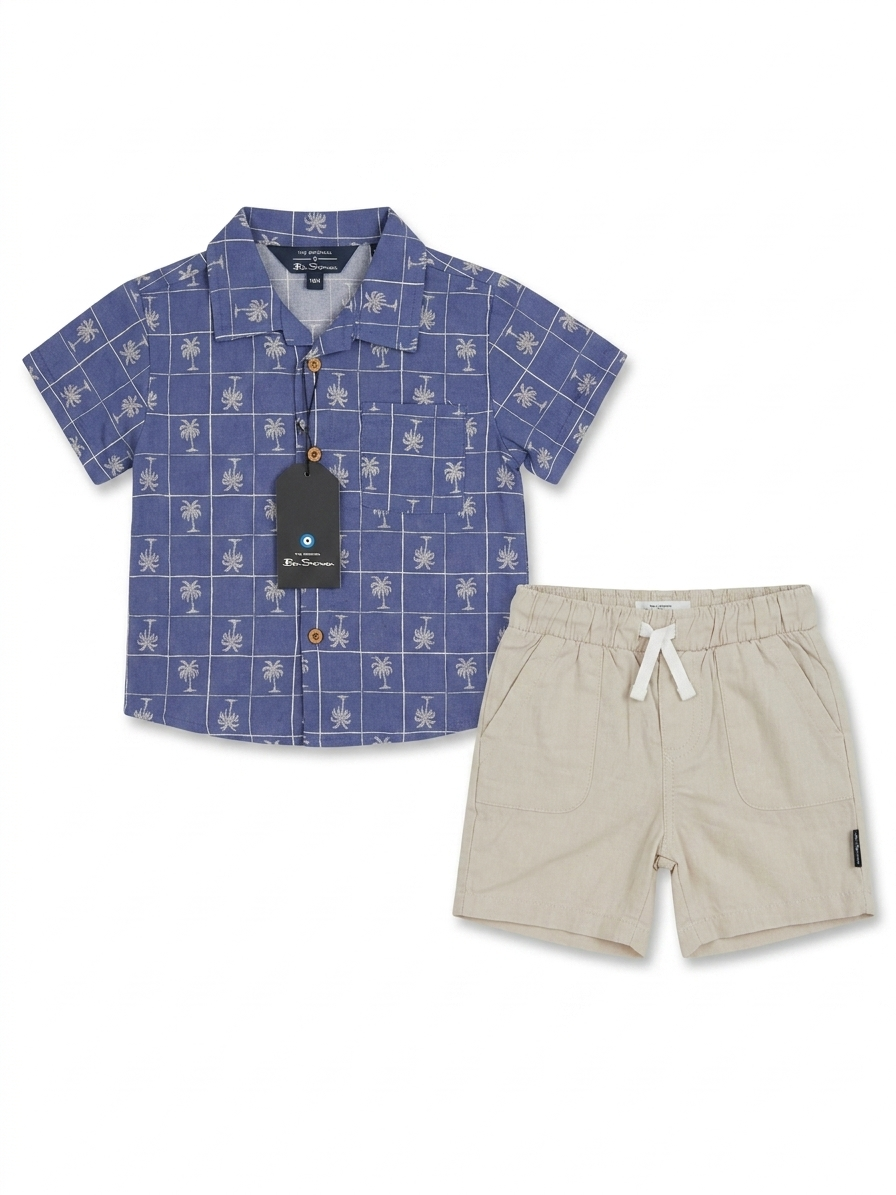 SET 2 PIEZAS PALM BLUE BEN SHERMAN