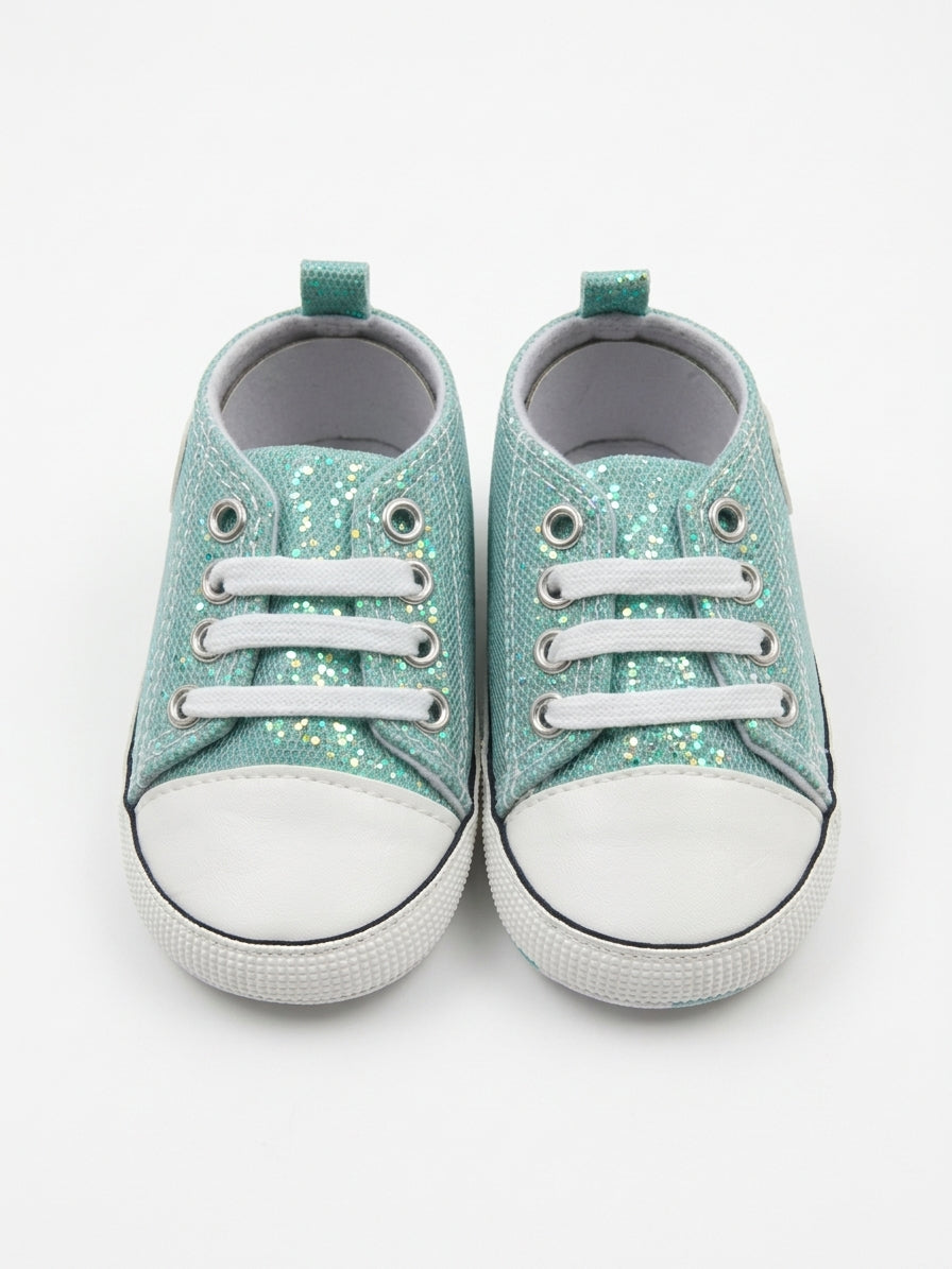 ZAPATOS TIPO CONVERSE VERDE BRILLANTE