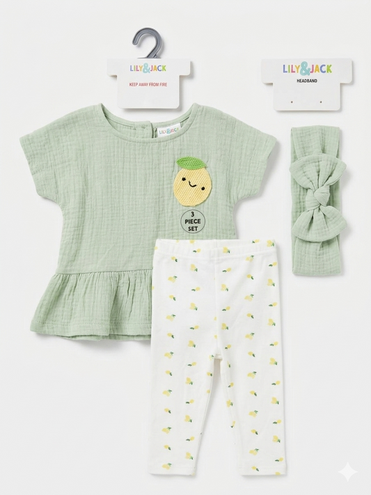 SET 3 PIEZAS  0568 LEMON LILY Y JACK