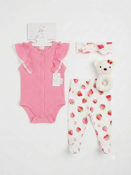 SET 3 PIEZAS BEAR PINK SUPERSTAR