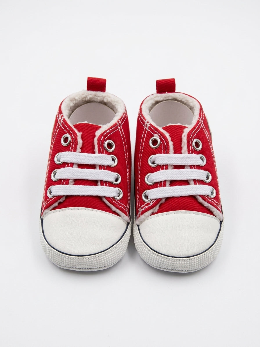 ZAPATOS TIPO CONVERSE ROJO PELUCHE