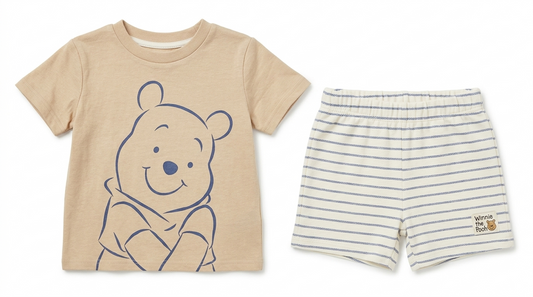 SET 3 PIEZAS POOH BROWN DISNEY