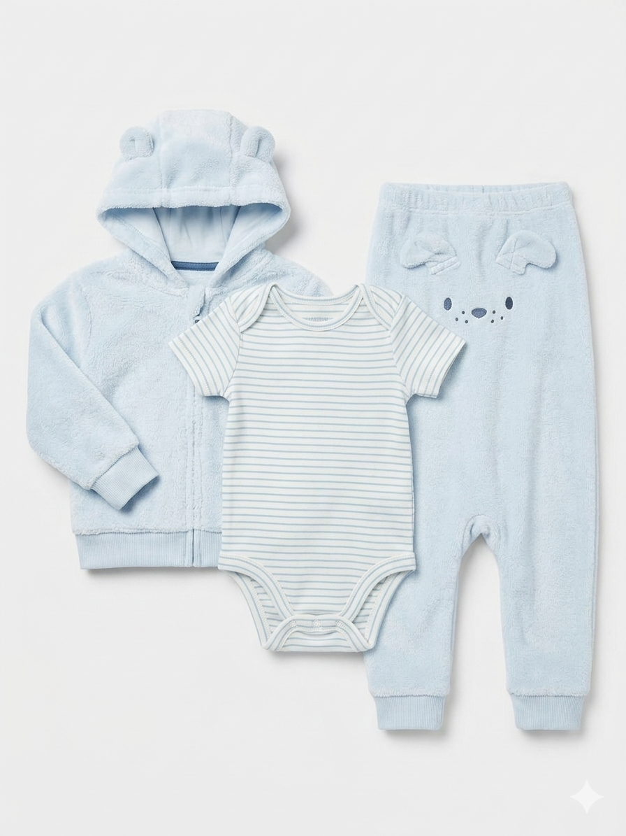 SET 3 PIEZAS BEAR BLUE CARTERS