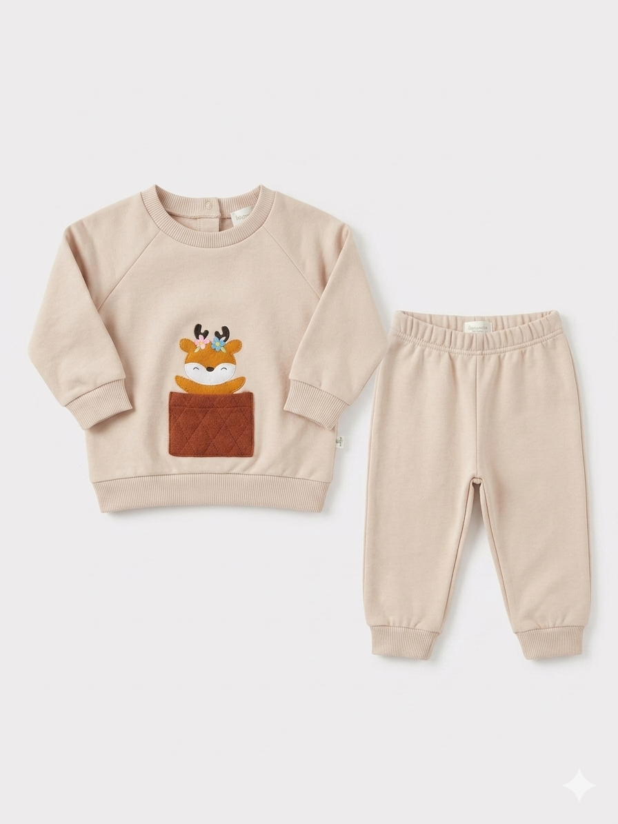 SET 2 PIEZAS DEER CUDDLEFIELDS