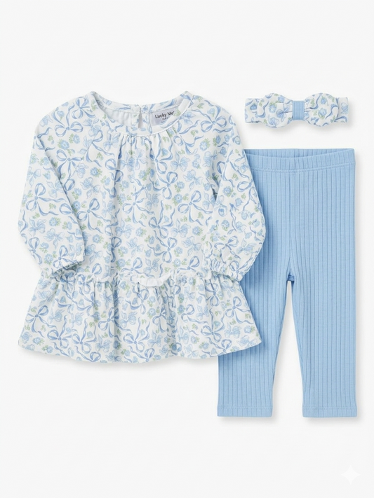 SET 3 PIEZAS LAZO BLUE LITTLE ME