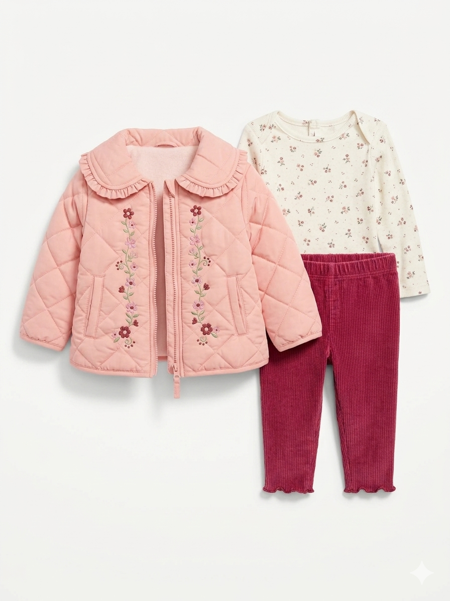 SET 3 PIEZAS ROSE DELUXE LITTLE ME