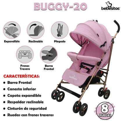 COCHE PARAGUAS BUGGY BEBESITOS