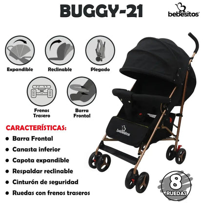 COCHE PARAGUAS BUGGY BEBESITOS