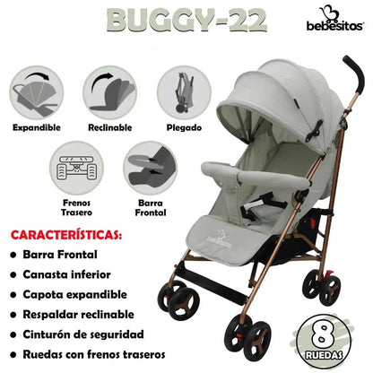 COCHE PARAGUAS BUGGY BEBESITOS