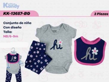 SET 3 PIEZAS 13657 KOTTON KANDY