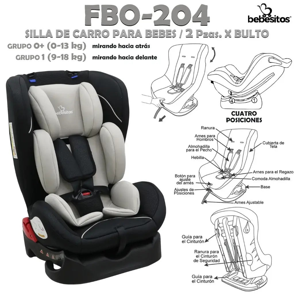 SILLA PARA CARROS FBO BEBESITOS