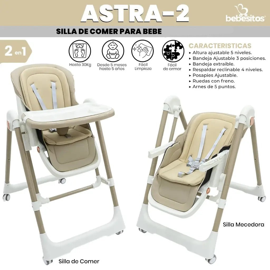SILLA DE COMER ASTRA BEBESITOS