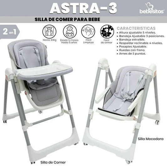 SILLA DE COMER ASTRA BEBESITOS