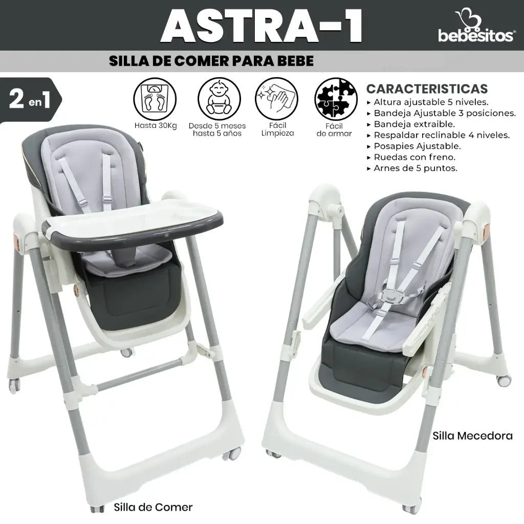 SILLA DE COMER ASTRA BEBESITOS